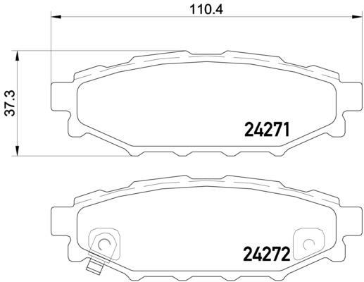 FREN BALATASI ARKA SUBARU FORESTER-IMPREZA 2.0 08- OUTBACK 2.5 3.0 03-08 LOW-MET