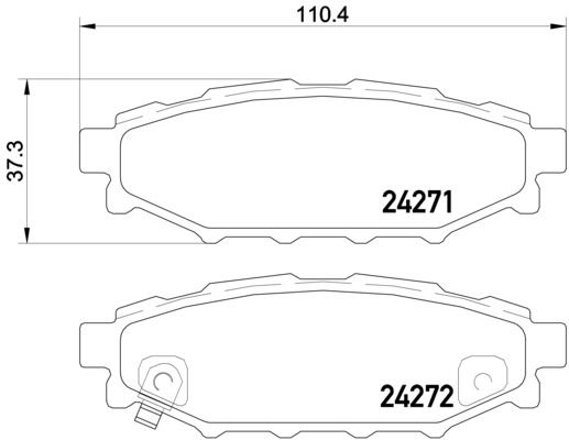 FREN BALATASI SUBARU BRZ 06/12- -SUBARU FORESTER SG 02/02-12/12-SUBARU FORESTER SH 12/07- -SUBAR