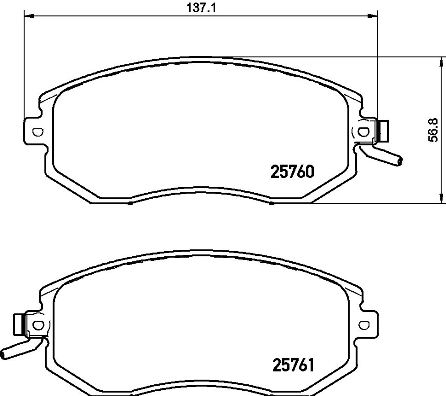 BALATA FREN ON - SUBARU FORESTER 2008 -IMPREZA 2008 -XV 2012