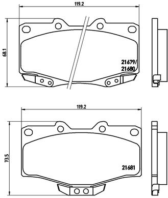 BALATA FREN ON- TOYOTA HILUX 89 97 4WD/LANDCRUSIER 96