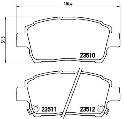 BALATA FREN ON- TOYOTA YARIS 02 05-COROLLA 1.4-1.6 VVT 02 07 LOW-MET