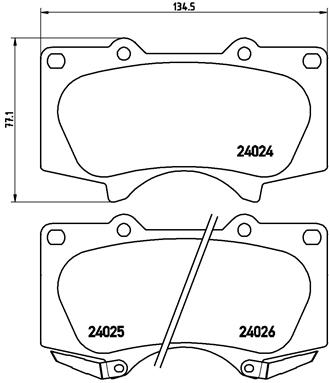 BALATA FREN ON- TOYOTA HILUX VIGO 08-14 4 2-HILUX REVO 16 4 2 - 4 4 PAJERO 3.2 DID 07