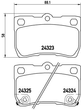 FREN BALATASI ARKA LEXUS GS 250 300 460 05-12