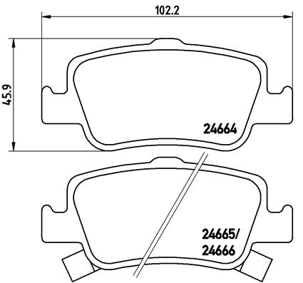 FREN BALATASI ARKA - TOYOTA COROLLA 07 12 - AURIS 2013 1.4 D4D DIZEL