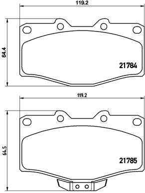 FREN BALATA TAKIMI TOYOTA HILUX IV PİCKUP N5. N6 11-82-11-98-TOYOTA HILUX V PİCKUP N. KZN1. VZN1 09-88-08-01-TOYOTA HILUX VI PİCKUP N1 08-94-03-06