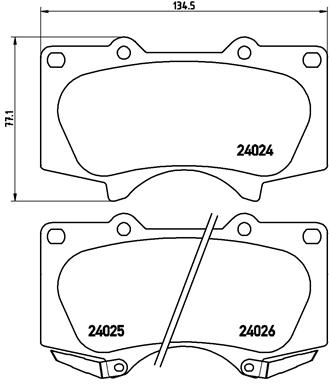 FREN BALATA ON- TOYOTA HILUX 06-14 4 2 3.0 VIGO-HILUX 15- 3.0 4WD REVO LAND CRUISER 02-3.0 D4D