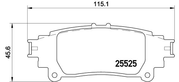 FREN BALATASI ARKA LEXUS GS 200T 2.0 15- LEXUS GS 250 2.5 13-