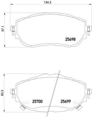 BALATA FREN ON- TOYOTA COROLLA 2013 2015-AURIS 2013 2015-COROLLA 17 19