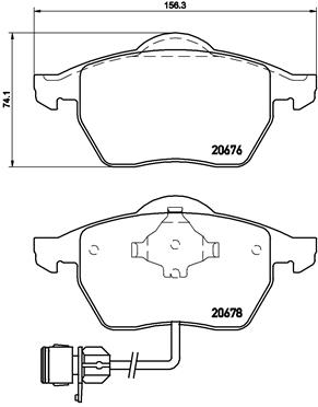 ÖN BALATA FİŞLİ PASSAT 96-01 A6 94-97 100 AVANT 1.8-2.0-2.5-2.6 TDI 16V GDB1049