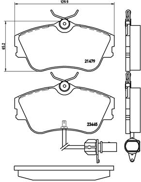 ÖN BALATA FİŞLİ VW TRANSPORTER T4 90-4.03 CARAVELLA 90-4.03 0986TB2028