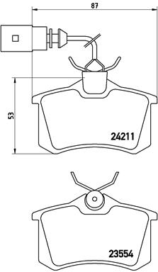 ARKA BALATA VW SHARAN 1.8T 2.0-1.9TDI-2.0TDI 95-10 FORD GALAXY 2.0İ-2.3 16V-1.9TDİ 95-06 0986TB2592