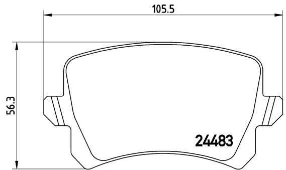 ARKA BALATA CADDY-TIGUAN-PASSAT-A6-Q3 11 GDB1763 WVA24483 105.5X56.4X17 MM
