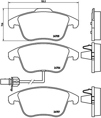 ÖN BALATA AUDI A4 - A5 09 GDB1814 0986TB3164