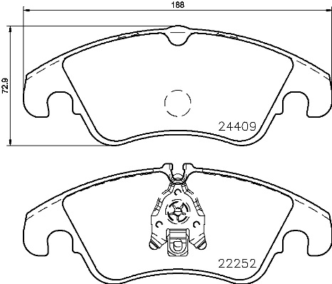 ÖN BALATA FİŞLİ AUDI A4-A5-A6-A7-Q5 2008 0986TB3032