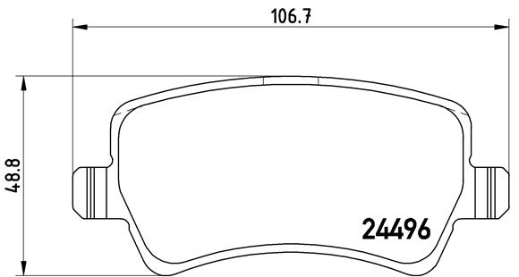 ARKA FREN BALATASI S-MAX 09 06 GALAXY III 06 VOLVO S60 10 S80 06 V60 -V70 06 XC60 08 XC70 06 RANGE ROVER EVOQUE 11