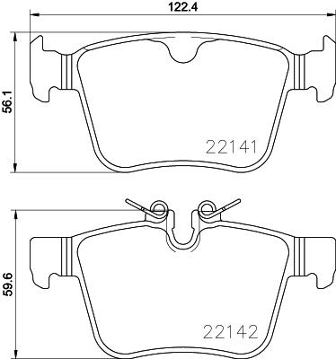FREN BALATASI ARKA VOLVO S90-XC90-XC60 16- 17 -18 DISCOVERY SPORT 14- EVOQUE 11-