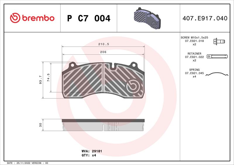 FREN BALATASI KING LONG XMQ 08/10- -RENAULT TRUCKS MIDLUM 01/00- -VOLVO FL II 05/06-