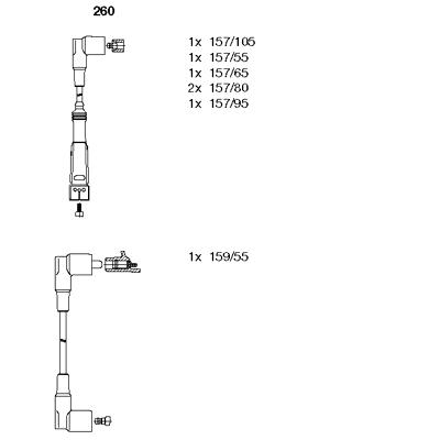 ATESLEME KABLOSU SETI MERCEDES M110 W123 S123 C123 W460 W126 R107