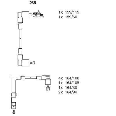 ATESLEME KABLOSU SETI MERCEDES M119 W124 W210 W140