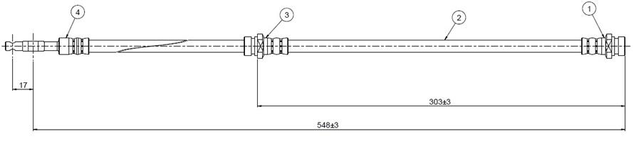 FREN HORTUMU ÖN 626 GC-GD 83-92