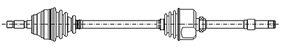 AKS KOMPLE SAĞ TRAFIC II-OPEL VIVARO 2.0-1.9 DCI 01 UZUNLUK 1020MM