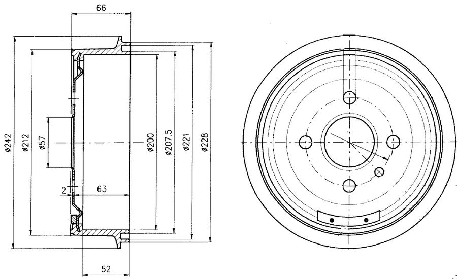 ARKA KAMPANA VECTRA A 89 95 ASTRA F 91 98 1.4-1.6-1.8-2.0 LACETTI 05 13 242X200X53X100 4DL 568054-91024352