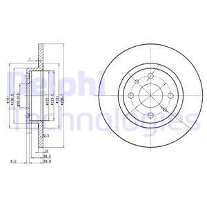 ON FREN DISKI TEMPRA-TIPO-MAREA-BRAVA-BRAVO 96 ALFA ROMEO 145-146 LANCIA DELTA-YPSILON 257X12X4DL