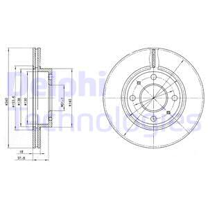 ÖN FRENDİSKİ NISSAN 100 NX 90 94 SUNNY II 86 88 SUNNY III 91 00 240X45.1X18 4 DELİK