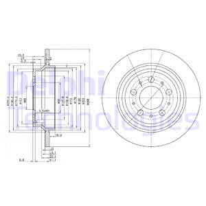 ARKA FREN AYNASI VOLVO S60 01-10 S70 01-05 S80 98-06 XC70 00-07 288X12X5DL DELYKLY 986478495-DF4066