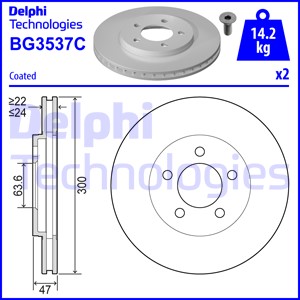 FREN DİSKİ ÇİFTLİ PAKET - BOYALI. DELİKLİ ÖN FORD // JAGUAR; MONDEO // X TYPE 10/2000