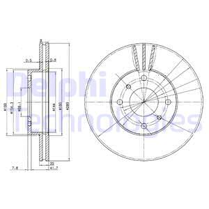 ÖN FREN AYNASI NISSAN ALMERA 00 02 PRIMERA 96 02 2.0İE 16V 280X7.7X 4 DELİK HAVALI