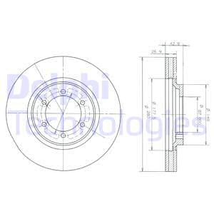 FREN DİSKİ ÇİFTLİ PAKET . DELİKLİ ÖN HYUNDAI TERRACAN 04/2003 06/2007