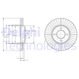 FREN DİSKİ ÇİFTLİ PAKET . DELİKLİ ÖN FORD FIESTA 01/2005 09/2008