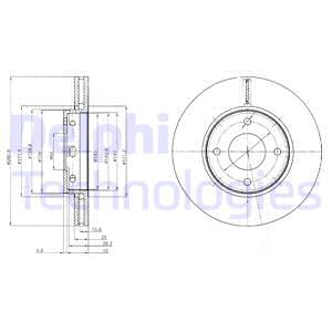 FREN DİSKİ ÇİFTLİ PAKET . DELİKLİ ÖN MITSUBISHI // SMART; COLT // FORFOUR 01/2005
