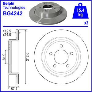 FREN DİSKİ ÇİFTLİ PAKET . DELİKSİZ ARKA CHRYSLER PACIFICA 08/2003 12/2006