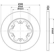 ARKA FREN AYNASI TRANSİT V363 14 ÇİFT TEKER 308X18X122.5X22X6DL