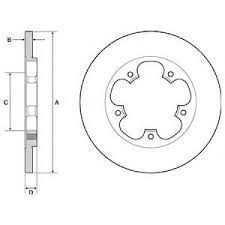 ARKA FREN DISKI TRANSIT V363 14 TEK TEKER A.CEKER DUZ 308MM 5 BIJON
