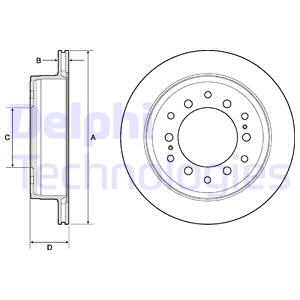 FREN DİSKİ ÇİFTLİ PAKET - BOYALI. DELİKLİ ARKA TOYOTA LANDCRUISER 01/2010