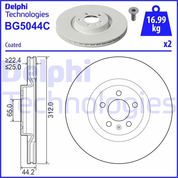 FREN DİSKİ ÇİFTLİ PAKET - BOYALI. DELİKLİ ÖN AUDI A1 SPORTBACK GBA 09/2018