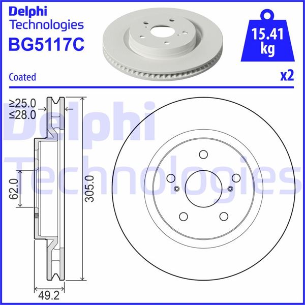 FREN DİSKİ ÇİFTLİ PAKET - BOYALI. DELİKSİZ ÖN SOL/SAĞ LEXUS ES 200.ES 250.ES 350.UX 200.UX 250H // TOYOTA CAMRY.RAV 4 // TOYOTA GAC CAMRY.C-HR.WİLDLANDER 08/2017