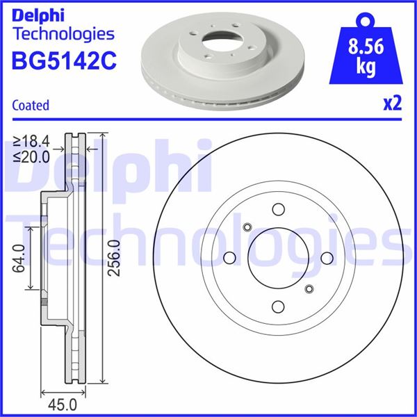 FREN DİSKİ ÇİFTLİ PAKET - BOYALI. DELİKSİZ ÖN MITSUBISHI COLT 10/2004-06/2012