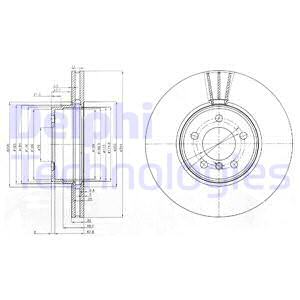 FREN DİSKİ TEKLİ PAKET - BOYALI. DELİKLİ ÖN LAND ROVER RANGE ROVER 02/2002 07/2012