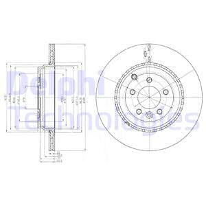 FREN DİSKİ TEKLİ PAKET - BOYALI. DELİKLİ ARKA LAND ROVER RANGE ROVER SPORT 10/2009 07/2013