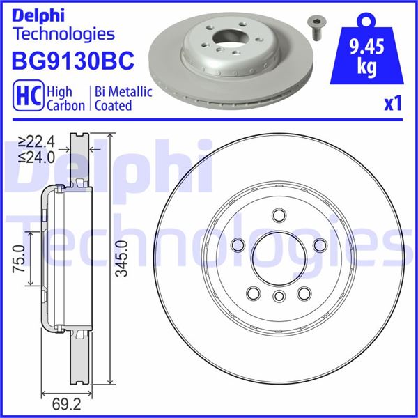 FREN DİSKİ Bİ-METALİK ALÜMİNYUM GÖVDELİ TEKLİ ARKA BMW 5 SERİES.6 SERİES.7 SERİES 02/2008-10/2018