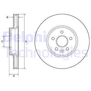 FREN DİSKİ TEKLİ PAKET - BOYALI. DELİKLİ ÖN FORD MONDEO 09/2014