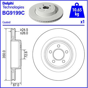 FREN DİSKİ TEKLİ PAKET - BOYALI. DELİKLİ ARKA CHRYSLER 300 C 09/2004