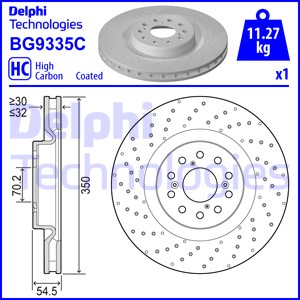 FREN DİSKİ TEKLİ PAKET - BOYALI. DELİKLİ ÖN HONDA CİVİC 08/2015