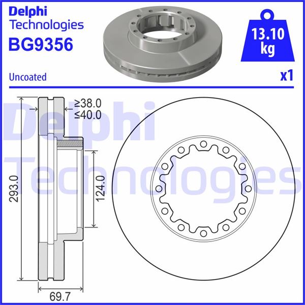 FREN DİSKİ TEKLİ PAKET . DELİKLİ ARKA MITSUBISHI CANTER 10/1996