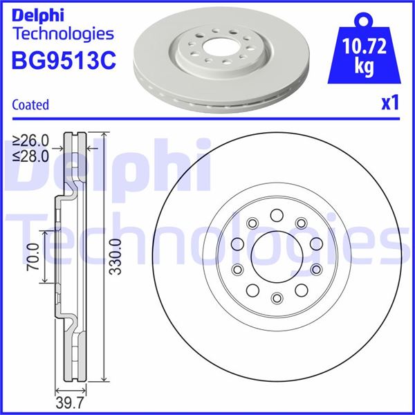 FREN DİSKİ TEKLİ PAKET - BOYALI. DELİKLİ ÖN JEEP COMPASS.RENEGADE 08/2020