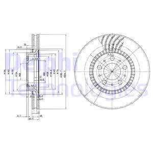 ÖN FREN AYNASI VOLVO S60 00-10 S80 98-06 V70 97-07 XC70 00-07 305X25X5DLX BÜYÜK TİP DELİKLİ -986478494-DF4053S